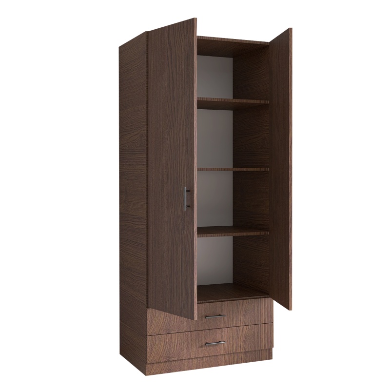 Dulap 2 usi si 2 sertare, H200 x L80 x A52cm, Material Pal 18mm, Culoare Wenge