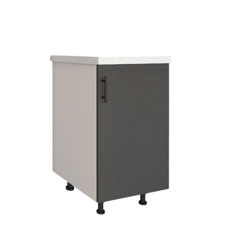 Corp Inferior Bucatarie Gri Antracit, H80 x L40 x A50 cm, Front MDF VOPSIT, Pal 18mm