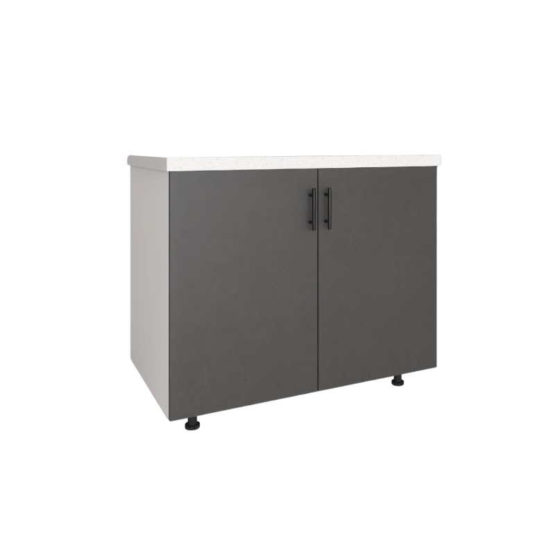 Corp Inferior Bucatarie Gri Antracit, H80 x L80 x A50 cm, Front MDF VOPSIT, Pal 18mm