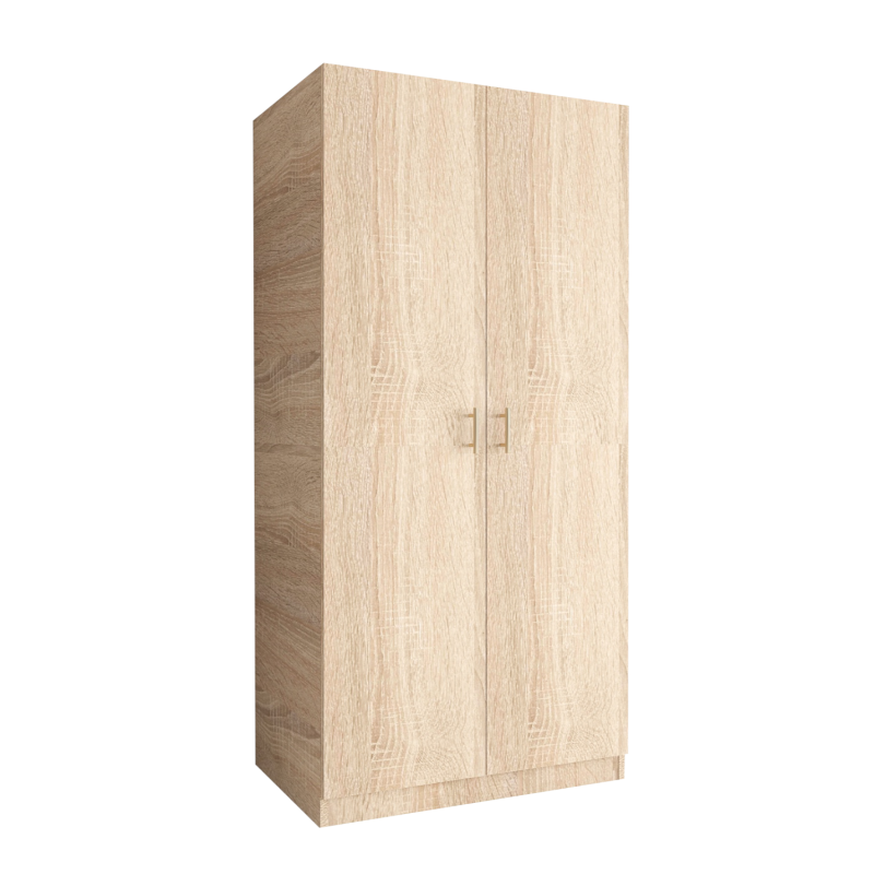 Dulap 2 usi cu rafturi, H200 x L80 x A50 cm, Material Pal 18mm, Culoare Sonoma