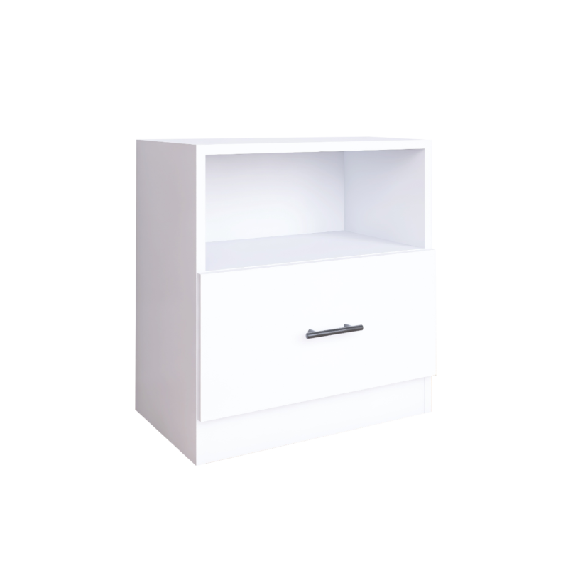 Noptiera Dana H40 cm x L40 cm x A40cm, Culoare Alb, Pal 18mm